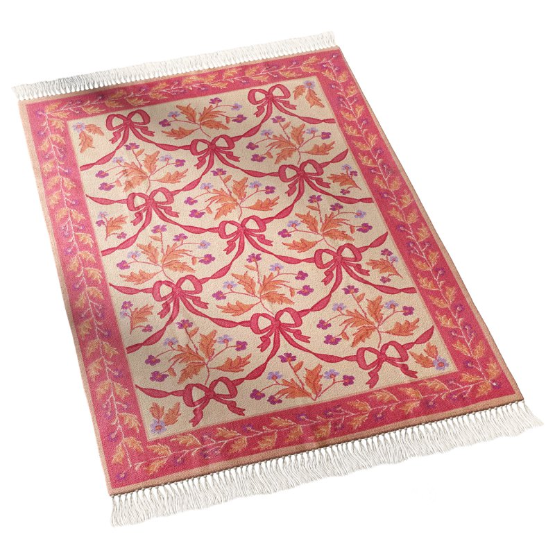 Bow Demask Screen Printed Rug Image 4