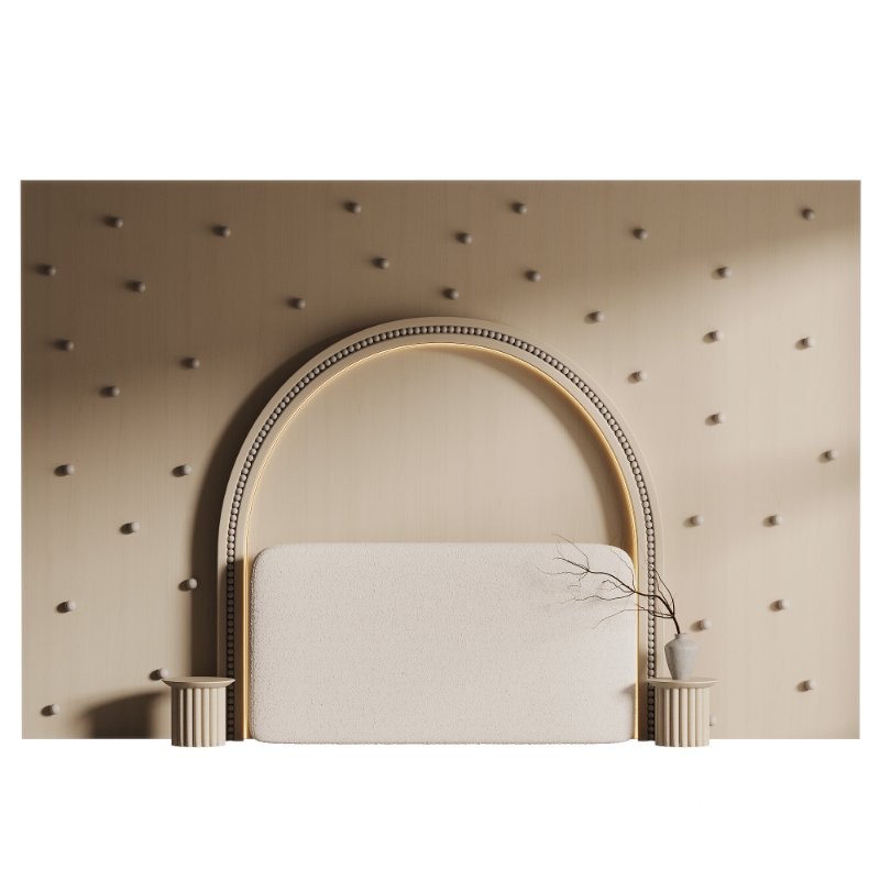 Headboard wood 3d wall panel Image 1