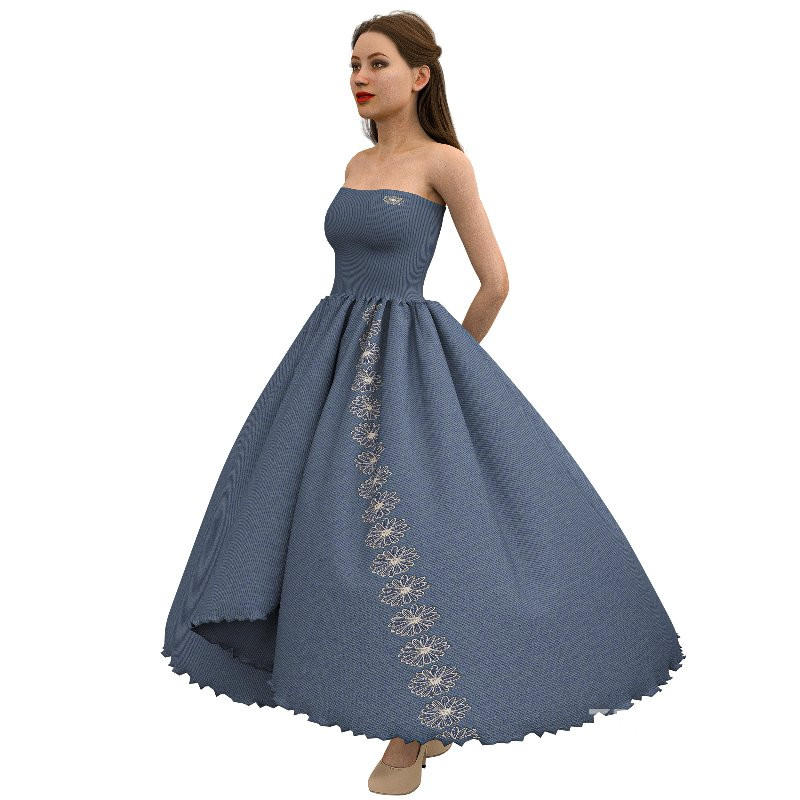 Woman Dress in 3 poses Image 2