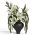 White Lily Cascade in Charcoal Vase 52 - Thumbnail 1