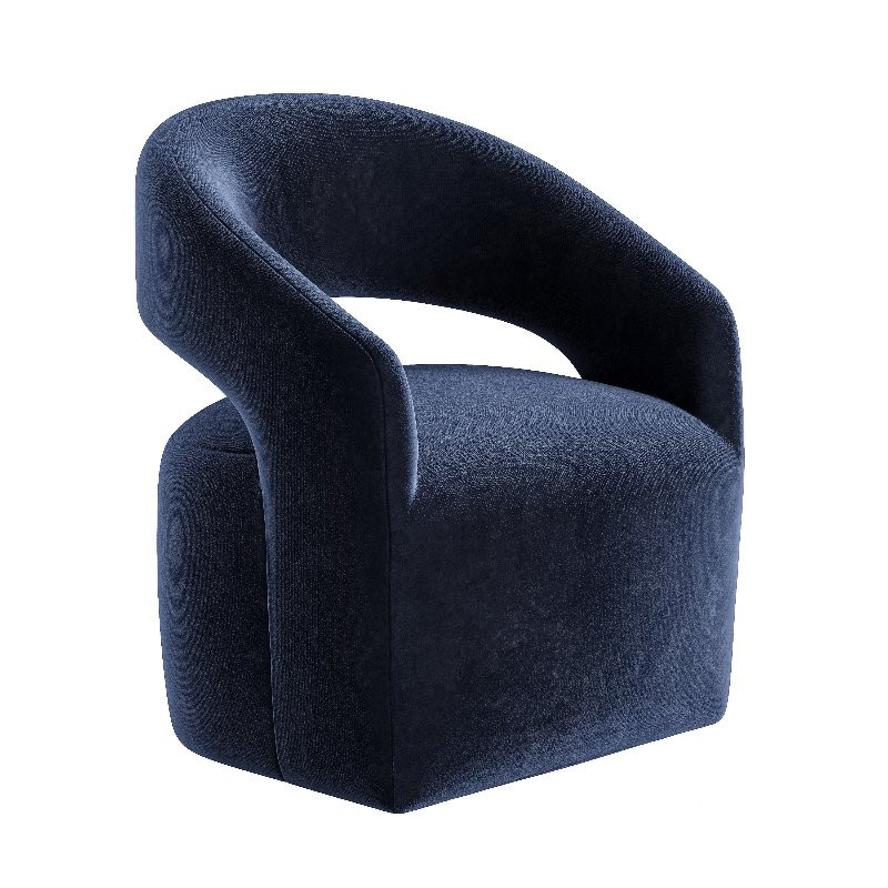 Barrow Rolling Dining Chair White Mist Image 3