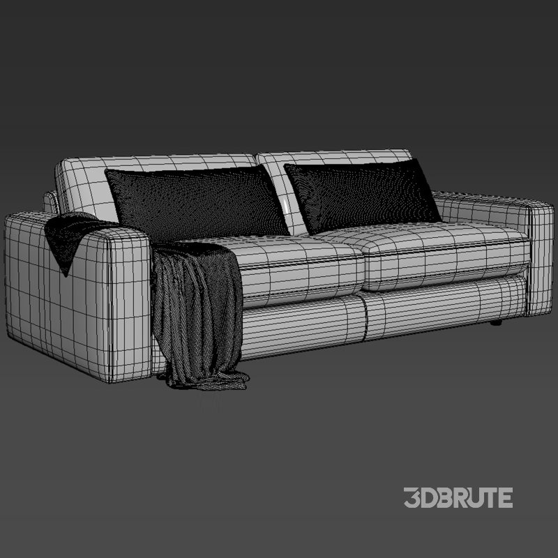 Kipton Wide Arm Nubuck Leather Sofa 268 By Arhaus Image 3