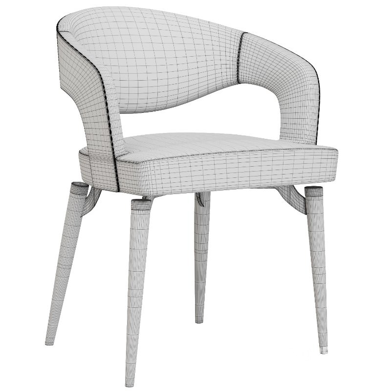 Liliana Armrest Leather Dining Chairs Image 4