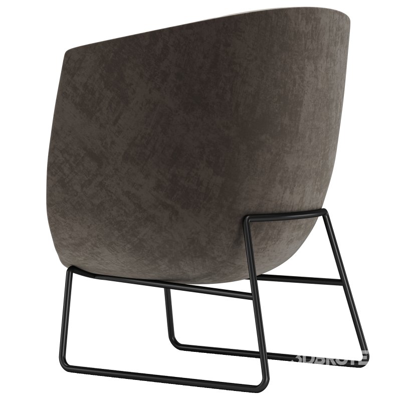 cleo metal soft armchair lounge high backrest Image 1