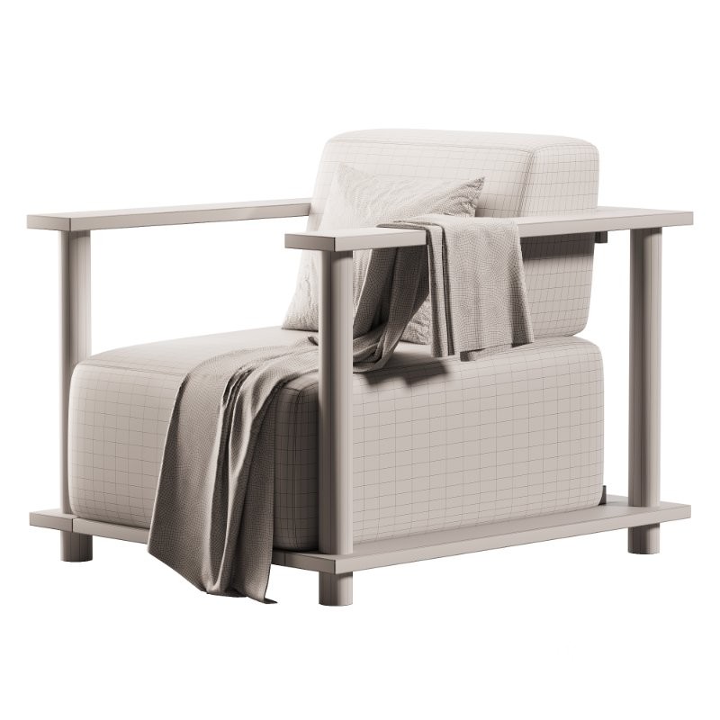 Pinet Teak Outdoor Lounge Chair Image 2