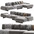 Loveland sofa set 2 By Moroso - Thumbnail 1