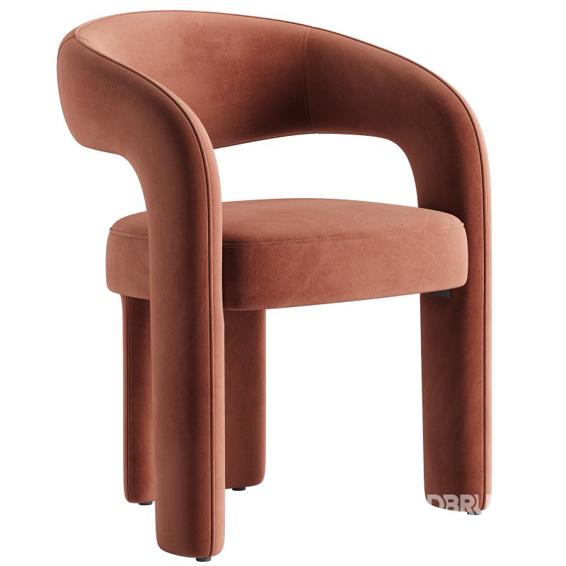 Lyra Stone Cream Woven Fabric Dining Chair Image 3