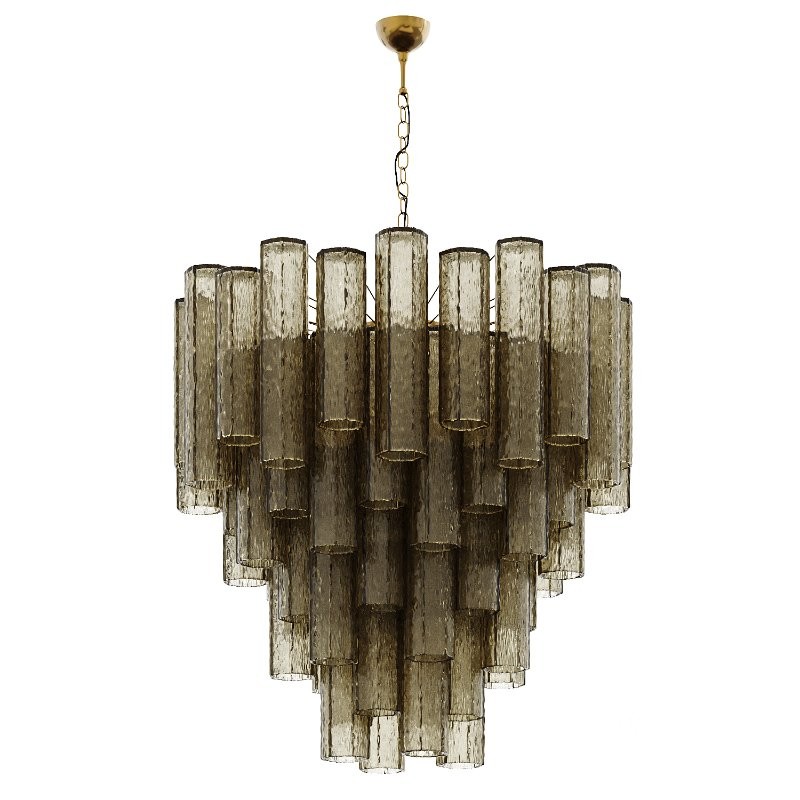 Murano Chandelier 48 Pink Glass Tubes Image 1