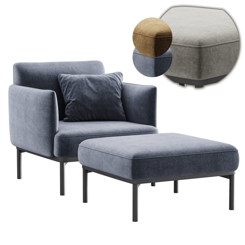 Penn Chair and Ottoman Set Image 3