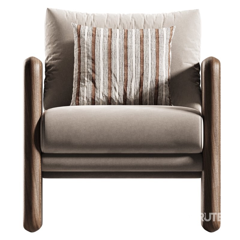 Hase Solid Wood Chair with stain resistant fabric Image 2