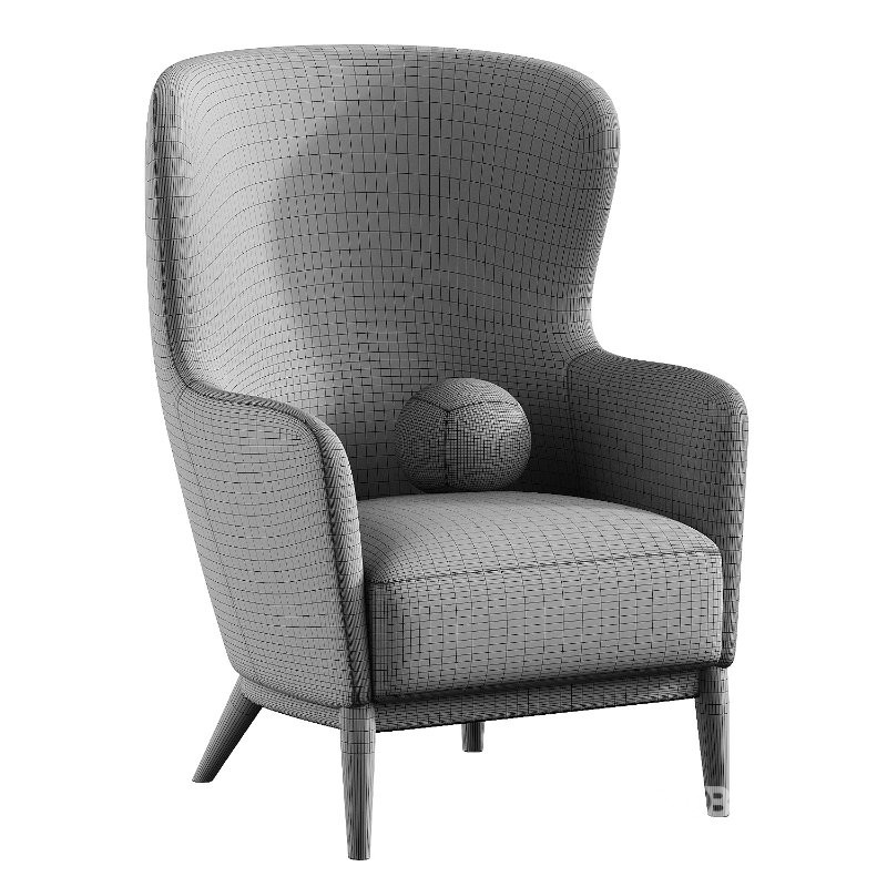 alva wingback accent chair Image 3