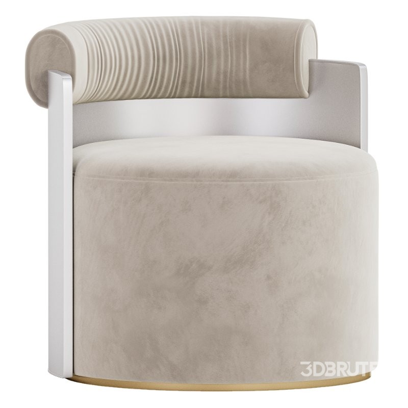 PATTY Pink Mohair Upholstered Armchair Image 4