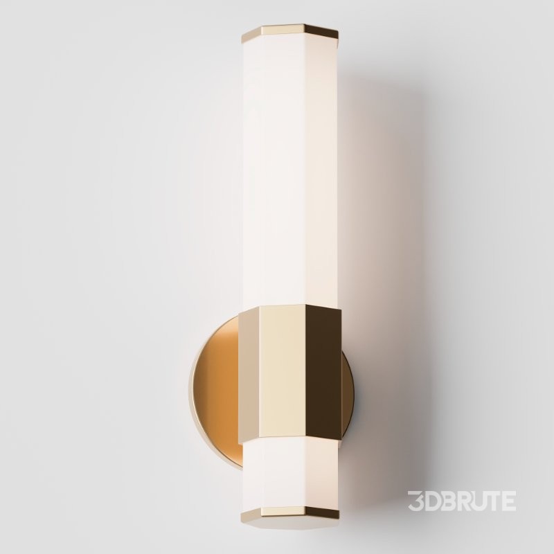 Contemporary Hexagon LED Bath Sconce Image 7