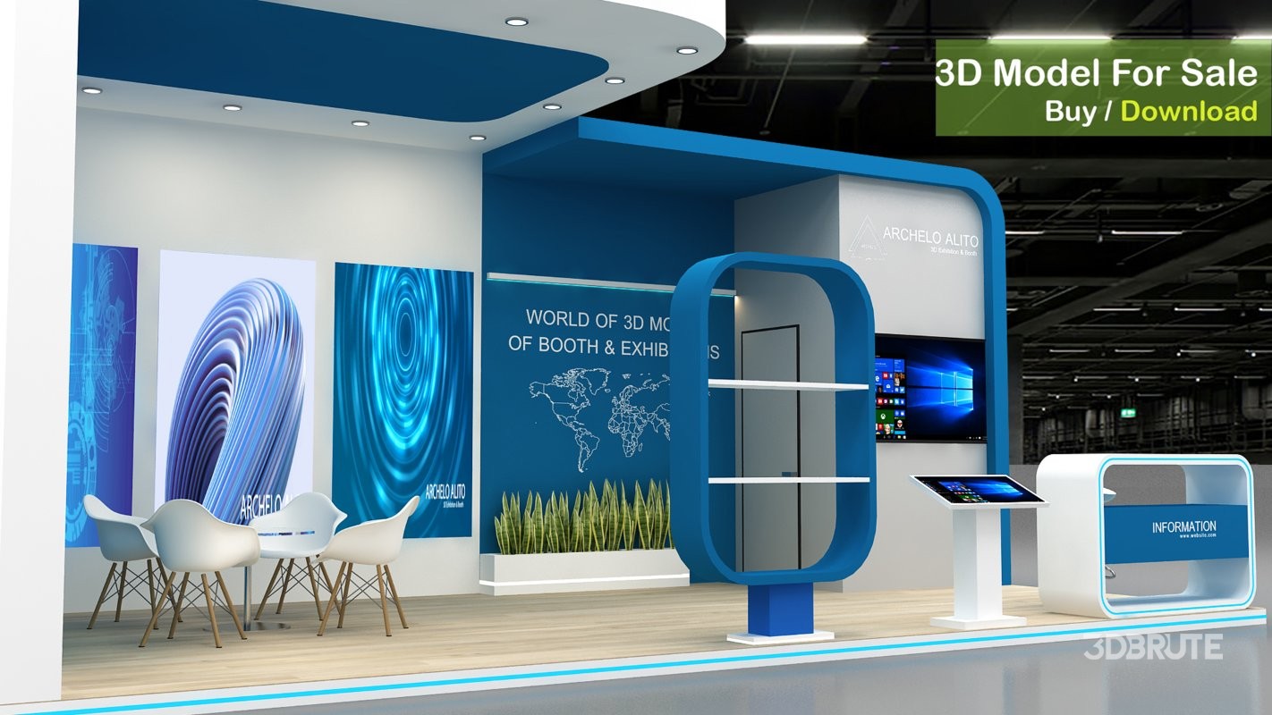 Exhibition Booth 3D Model Image 2