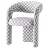 Lyra Stone Cream Woven Fabric Dining Chair - Thumbnail 7