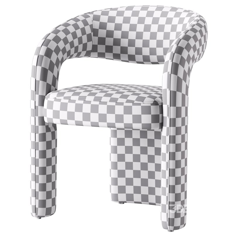 Lyra Stone Cream Woven Fabric Dining Chair Image 7
