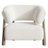 Dolores Stone Cream Fabric Occasional Chair - Thumbnail 7