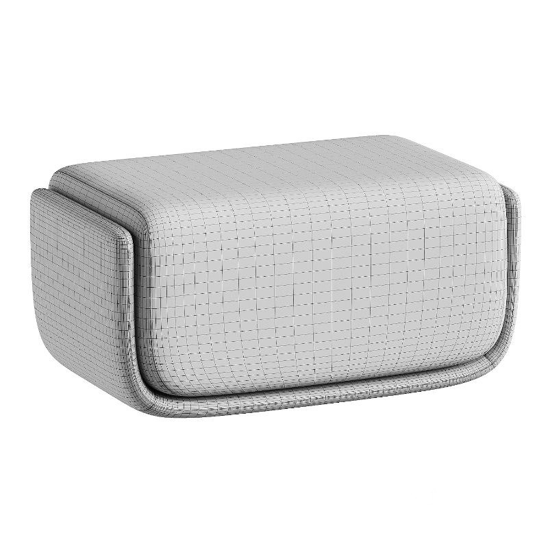 basket pouf black Image 3