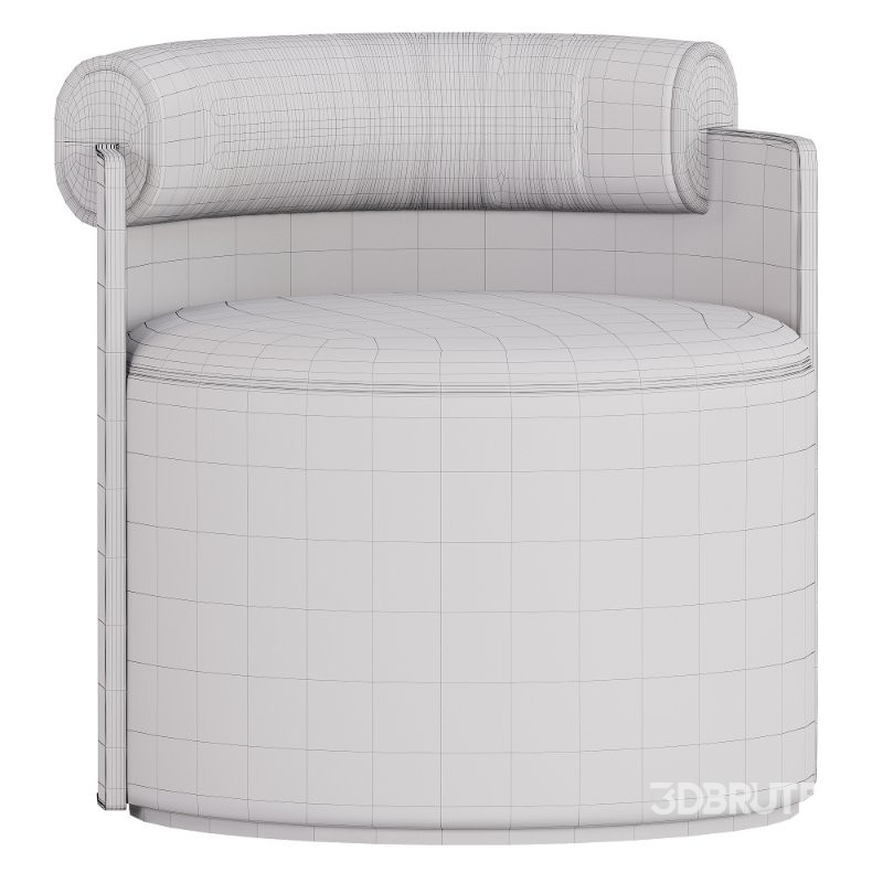 PATTY Pink Mohair Upholstered Armchair Image 3