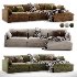 Unwind Modular 3 Piece Slipcovered Chaise Sectional Sofa - Thumbnail 3