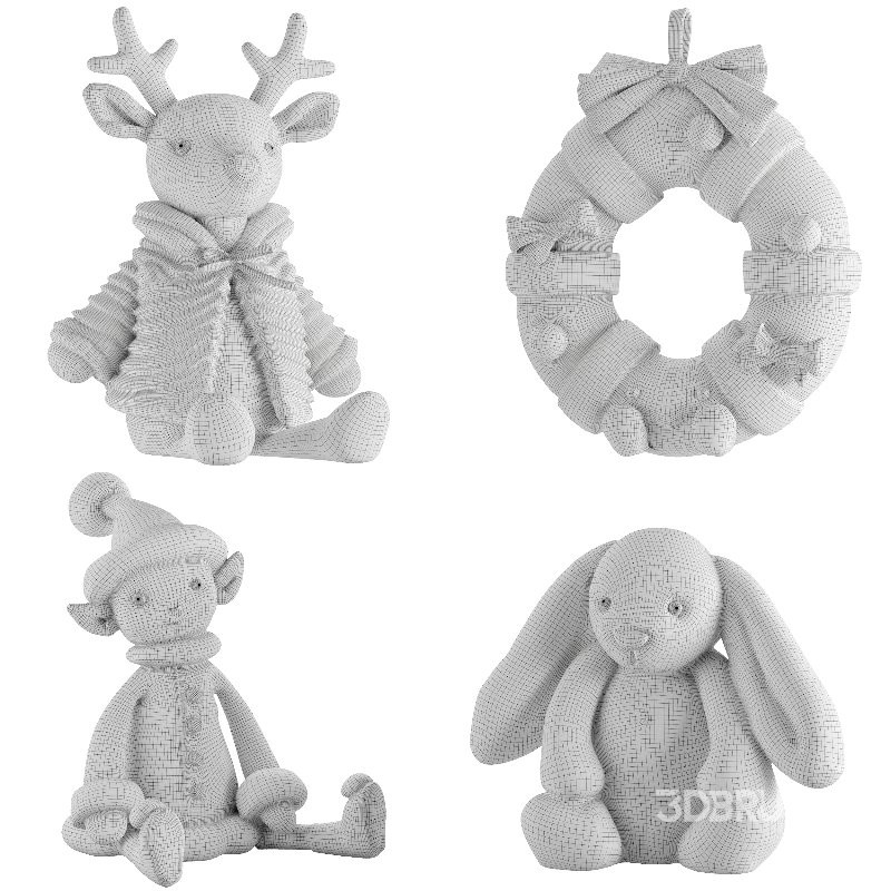 Plush Toys Set 15-Christmas Image 4