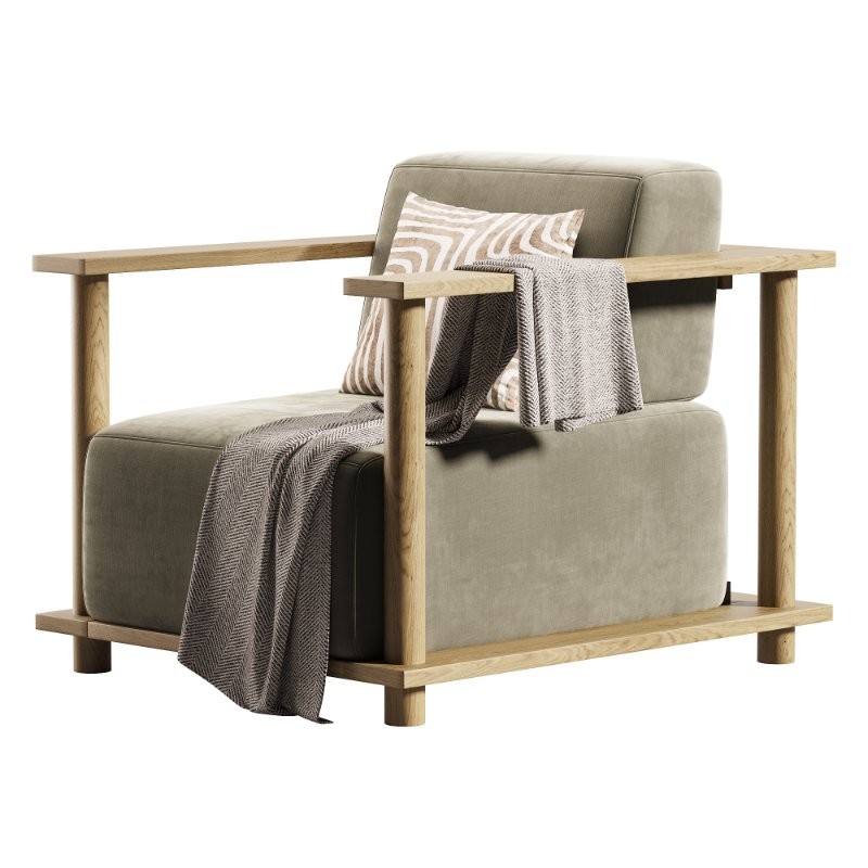 Pinet Teak Outdoor Lounge Chair Image 4