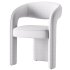 Lyra Stone Cream Woven Fabric Dining Chair - Thumbnail 2