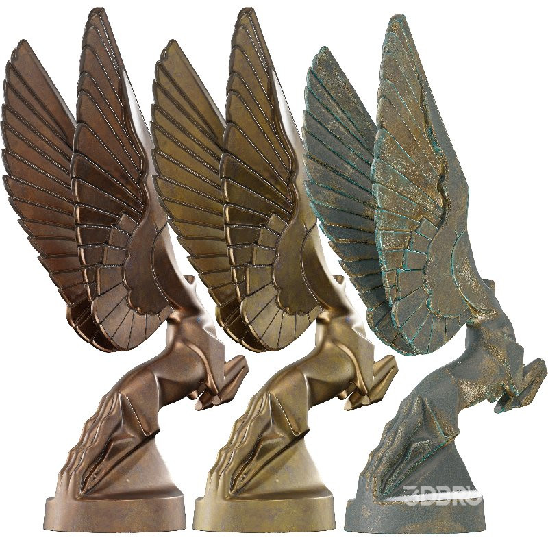 Winged Ascending Figure Sculpture Mythological Image 4