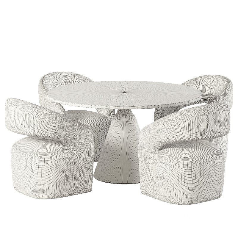 Barrow Rolling Dining Chair and Bronx Dining Table Image 5