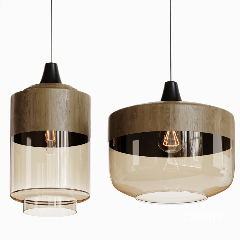 Wood Style Pendant Light Image 1