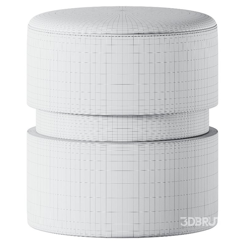 Tara Floral Green Pouf Image 3