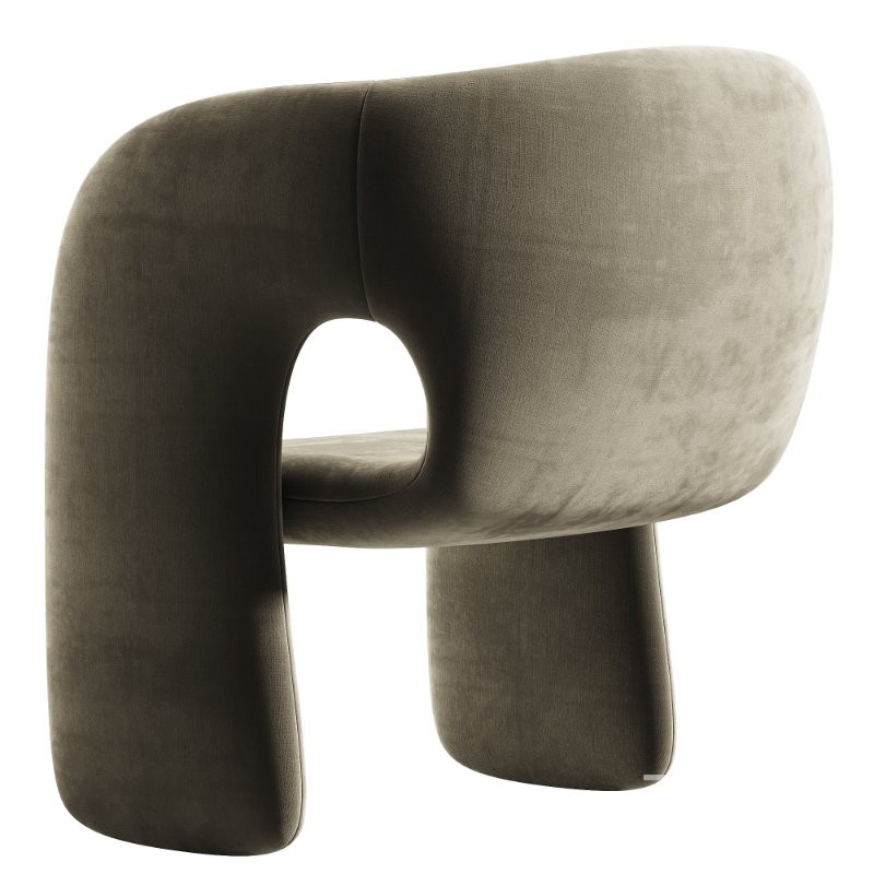 Designer Shaped Fabric Dining Chair Image 3