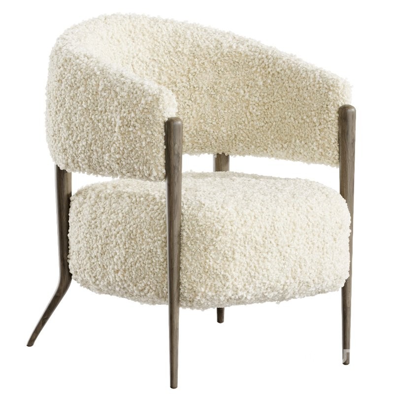 Santi Accent Chair with Ottoman Image 2