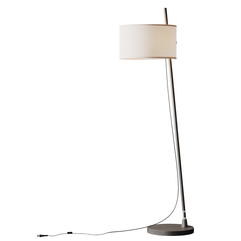 MILAN Linood E27 Wood Floor Lamp Image 4