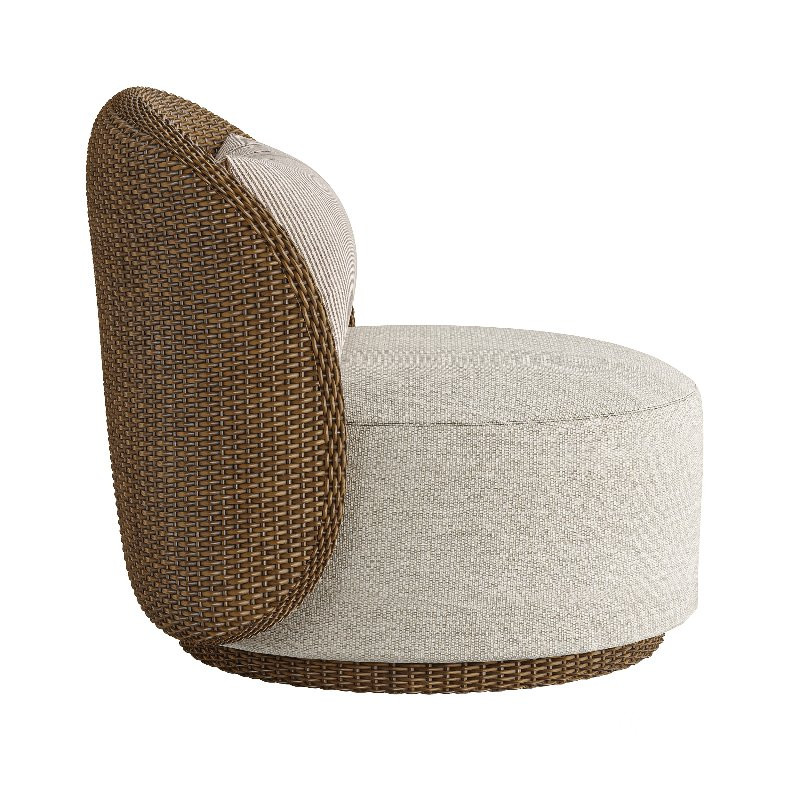 Quaid Outdoor Woven Swivel Chair-Fourhands Image 5