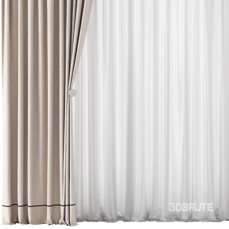 Silk and Cotton Curtain Set 89 Image 2