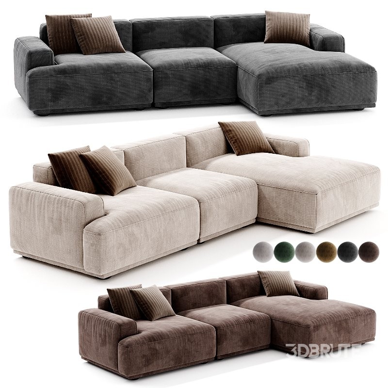 Muuto Connect Soft Modular Sofa 3 Seater Image 2