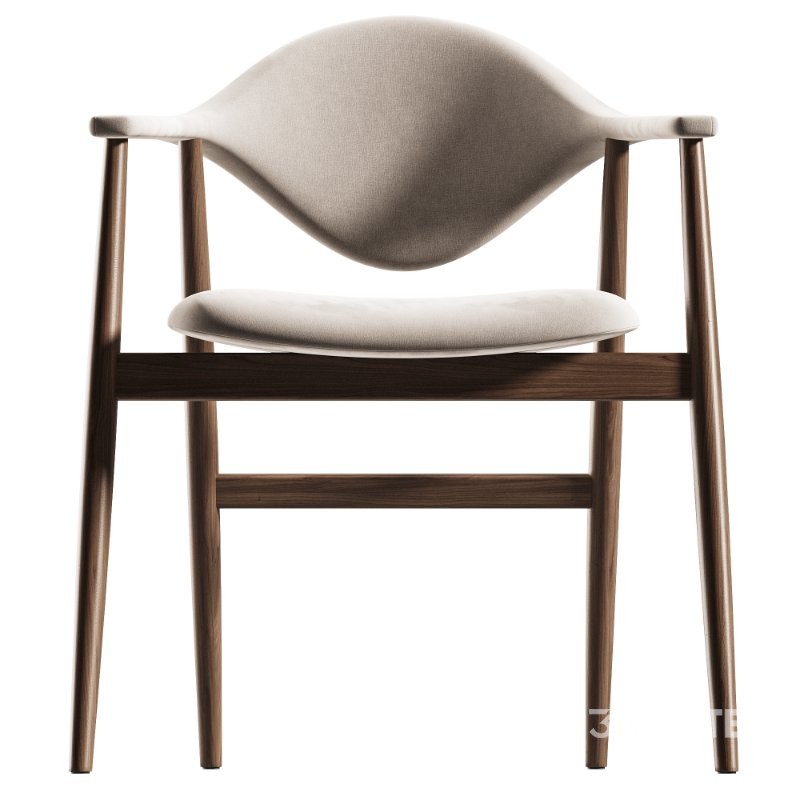 Armlehnstuhl Masculo aus Walnussholz Image 2