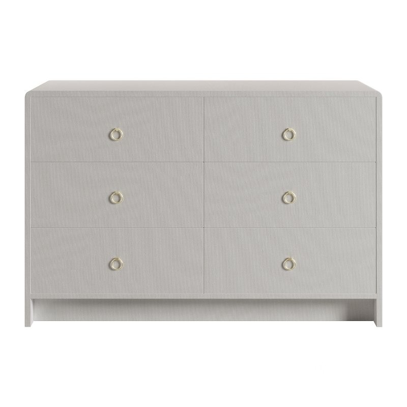 Villa and House Bryant Linen Extra Large 6 Drawer Dresser Image 1