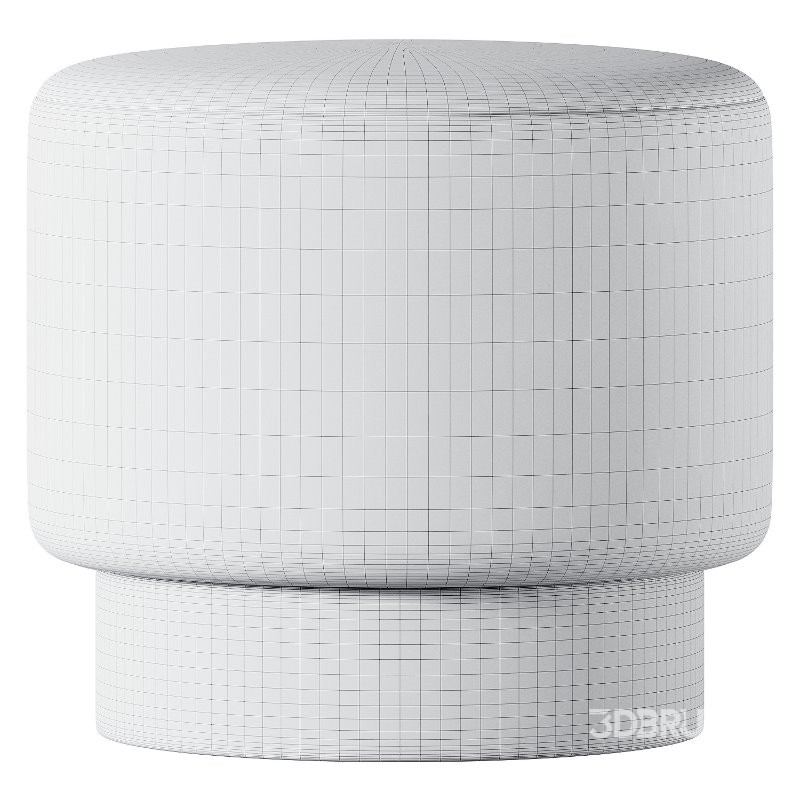 Arteriors Home Avalon Ottoman Swiss Coffee Champagne Swivel Image 2