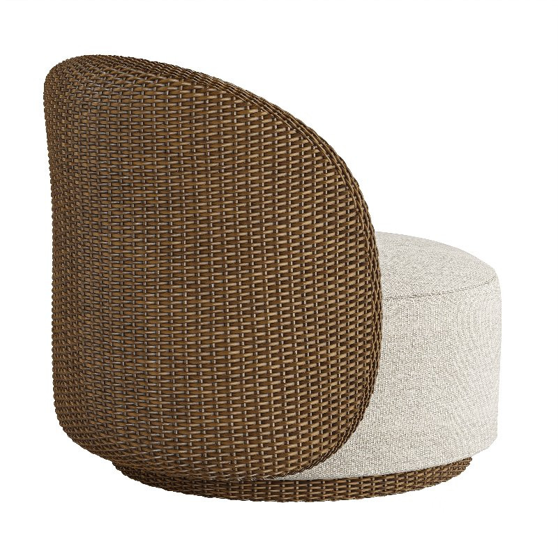 Quaid Outdoor Woven Swivel Chair-Fourhands Image 6