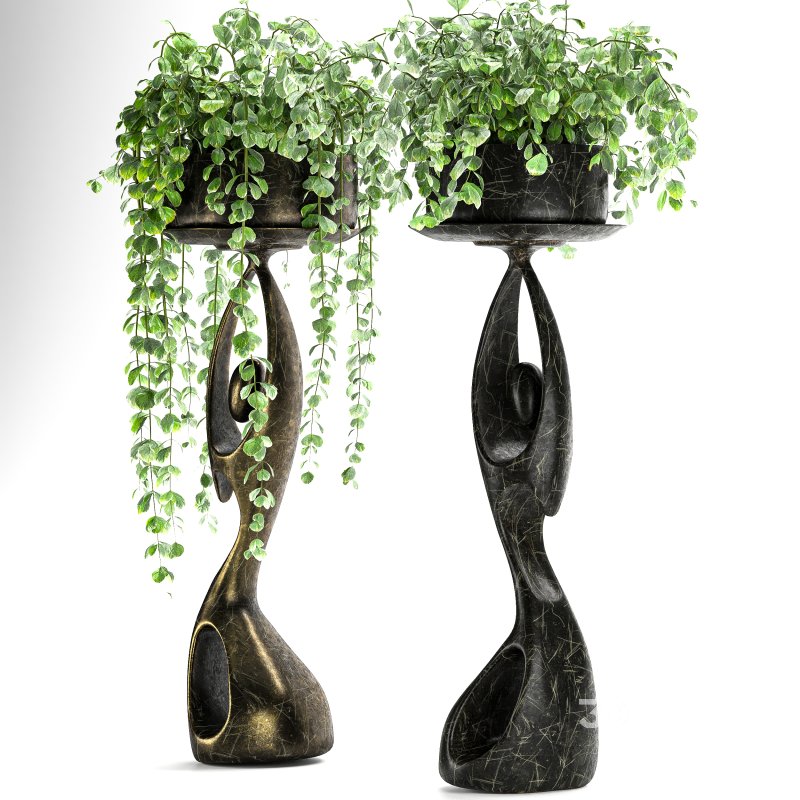 Metal Plant Set 09 Image 4