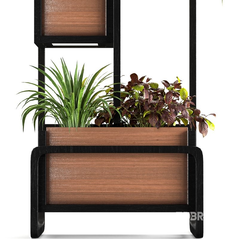 Metal and Wood Plant Stand 02 Image 7