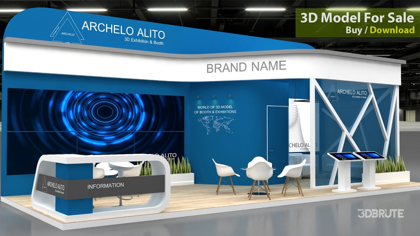 booth 3d model Image 1