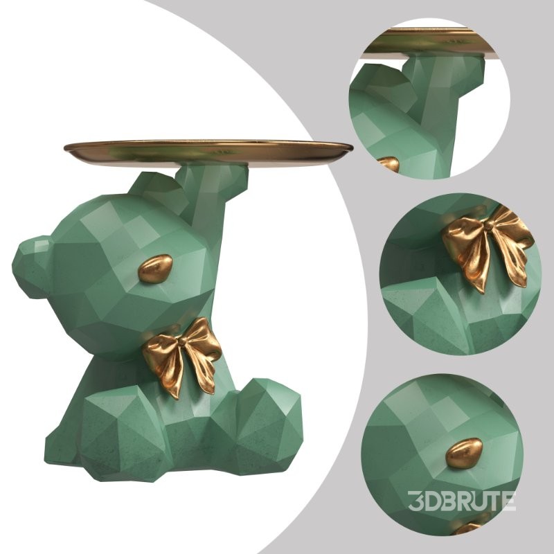 resin bear storage tray Image 5