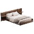 Andes Black Ebonized Oak Wood Queen Bed - Thumbnail 2