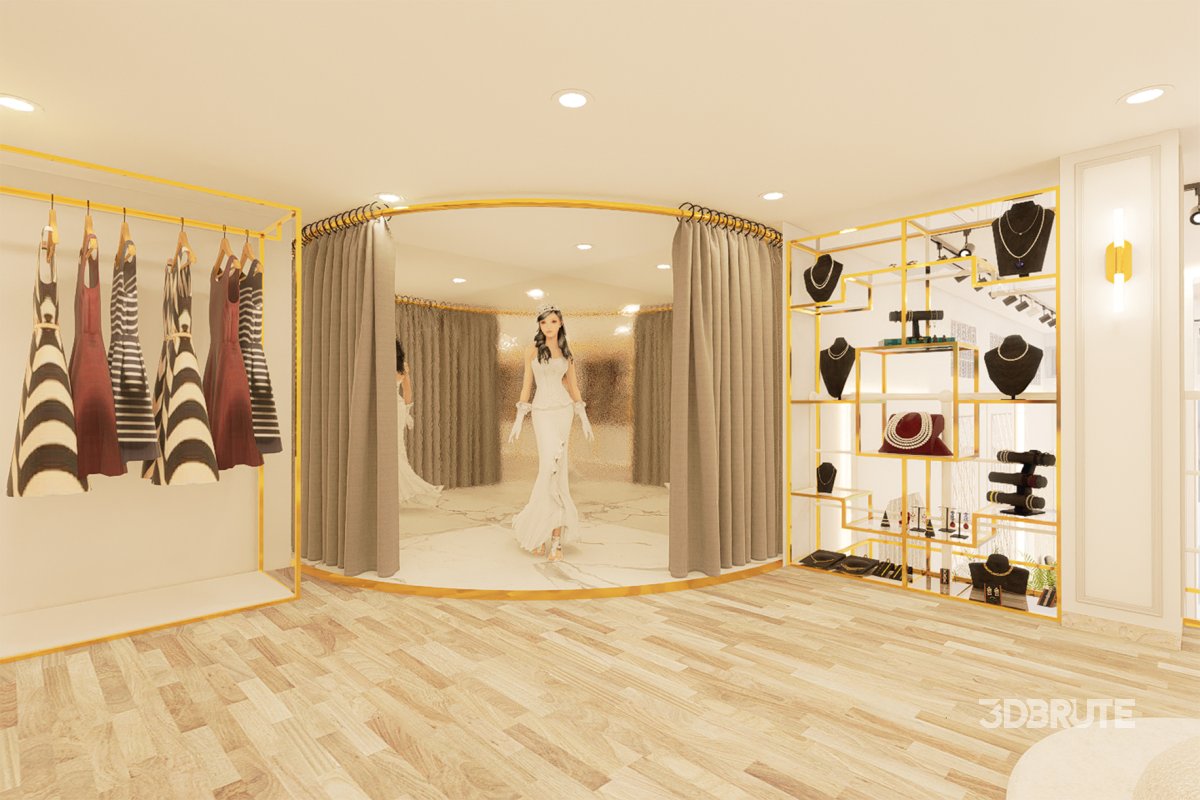 3D Wedding shop design Image 10