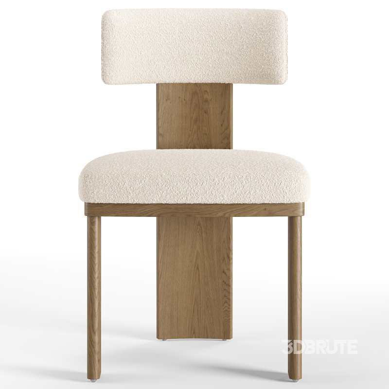 Isadora Isabelline White Fabric Dining Chair Image 2