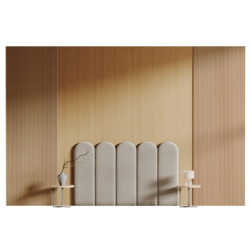 Headboard wood 3d wall panel Image 1
