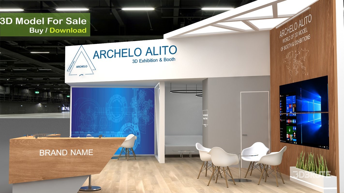 booth 3d model Image 1